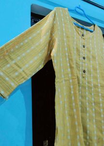 Yellow Patterned Tunic Top