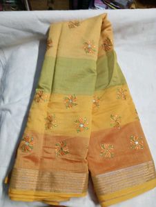Used Elegant Embroidered Saree