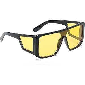 Oversized Yellow Tint Sunglasses