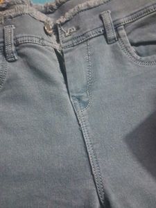 A Grey Color Denim Cargo
