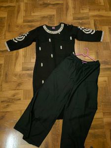 Elegant Black Kurta with pants
