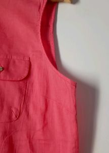 Coral Sleeveless Top