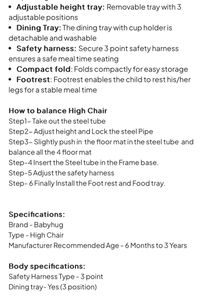 3in1 Baby Feeding High Chair ‼️ Price Drop ‼️