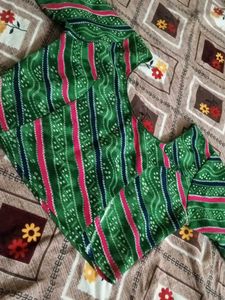 Green Dress Material