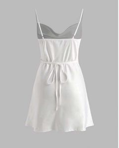 Satin Dress Women Summer Silk Mini Dres