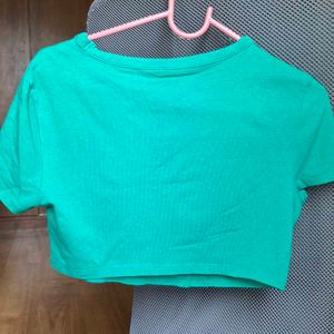 Green Cropped Tee