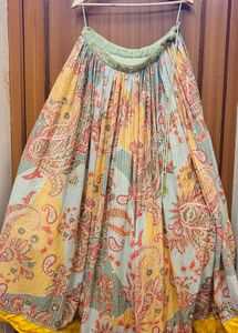 Paisley Mint & Peach Sequin Lehenga