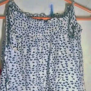 Butterfly Print Sleeveless Top