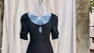 24221. Black Knit Mini Dress