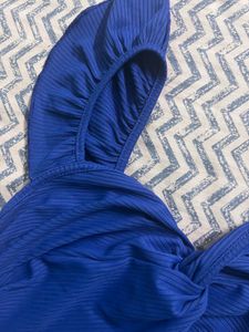 Cute Blue Ruffle Top