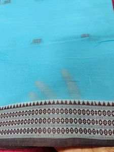 Hugh Price Drop ✨️Combo Of 3 Cotton Sarees💙🩷🧡