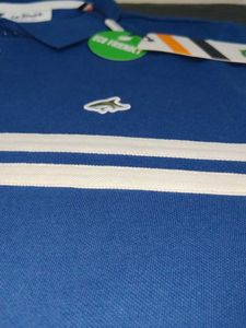 Le Shark Blue Striped Polo