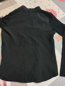 Black Ruffled Blouse