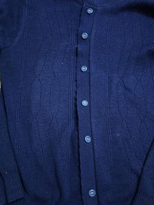 Navy Blue Cardigan Sweater
