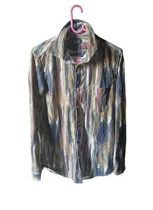 Abstract Print Button-Down Shirt