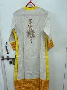 Khadi Cotton Embroidered Kurti