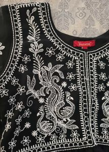 Elegant Black Chikankari Kurti