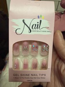 Gel Shine Nail Tips - 12 Pcs