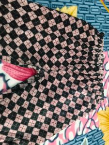 Pink &amp; Black Checked Pajama Set