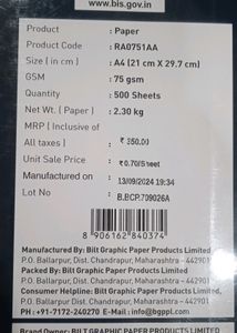 Alpha Paper A4 Size