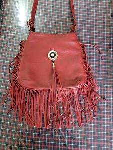 Red sling bag