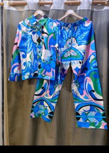 Retro Print Two-Piece Outfit