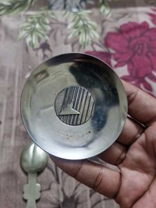 Vintage Spoon &amp; Plate Set