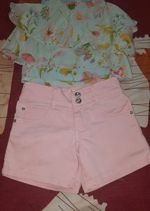 Crop Top And Shorts