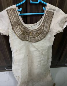 New Organza Golden Suit Set