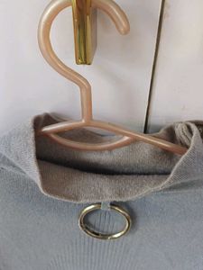 Mock Neck Sweater with Ring Detail