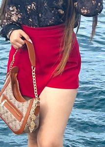 Marron skorts