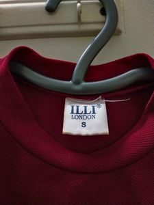 Burgundy Puff Sleeve Top
