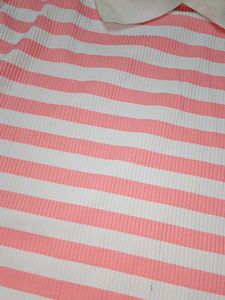 Striped Polo Crop Top