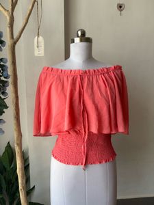 coral of shoulder top