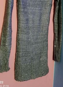 bodycon mini semi woolen type shining dress