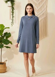 🎄Buy 1, Get 1 Free🎁Blue Long Sleeve Dress