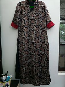Pure Ajrakh Modal Silk Kurta