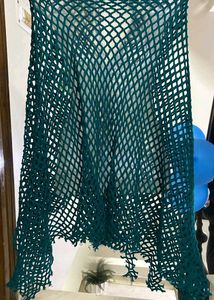 Green Crocheted Scarf