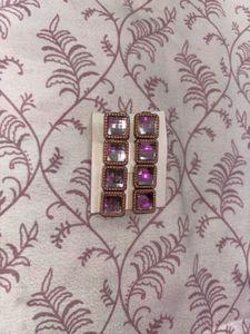 Sparkling Square Stone Earrings