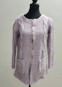 Lavender Knit Cardigan