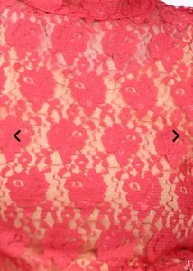 Red Lace Long Sleeve Top