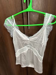 White Satin Top