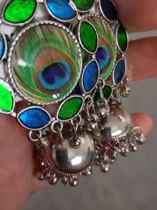 Peacock Jhumka Earrings