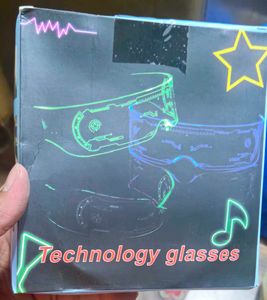 Party LED Glasses Visor Cyberpunk Luminous Glass