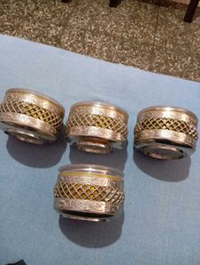 Silver Plated Bowls with Lids (Set of 4)