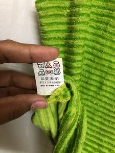 Fluorescent Green Sleeveless Top
