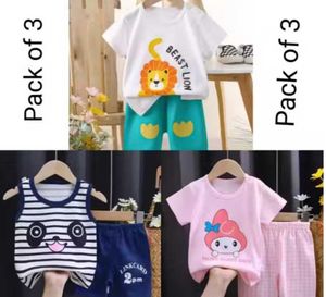 Cute Kids Clothing Set (Pack of 3)