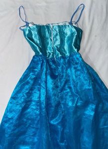 Blue Spaghetti Strap Dress