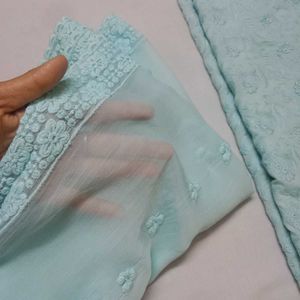Light Blue Chikankari Suit