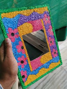 TEXTURED ART WITH MIRROR WALL DECOR